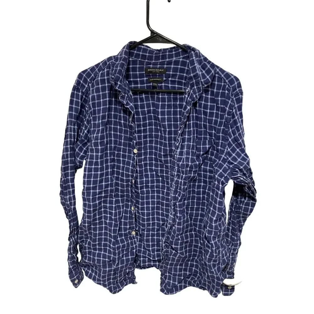Banana Republic men’s camden standard fit flannel shirt size large